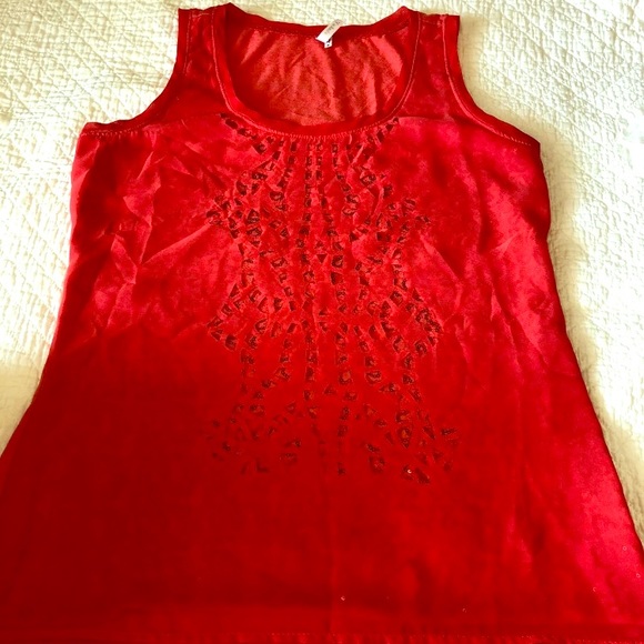 Orange tank with cutouts - Picture 1 of 2